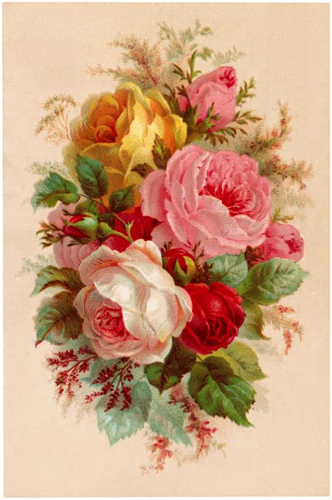 Free Vintage Flower Printables